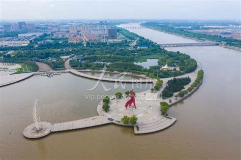 山东潍坊：航拍潍河国家水利风景区风光满目-人民图片网