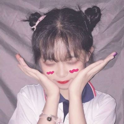 鬼妆容甜美女生头像图片