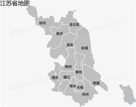 江苏地图（地形图） - 江苏省地图 - 地理教师网