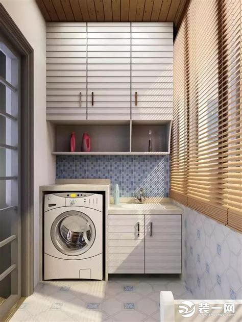现代风格小户型阳台洗衣机柜图片-家装效果图_装一网装修效果图