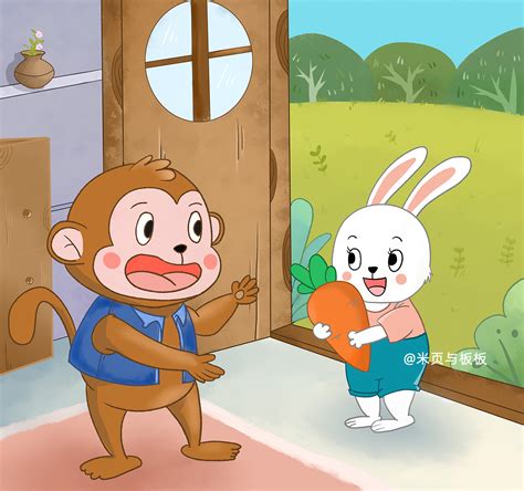 小兔子的故事|插画|儿童插画|米页与板板 - 原创作品 - 站酷 (ZCOOL)