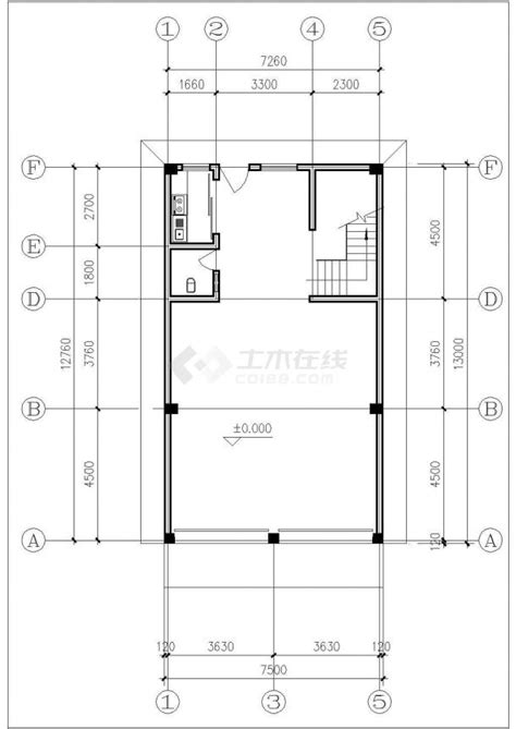 北京门头沟区某城中村750平米5层砖混民居楼CAD建筑设计图纸_土木在线