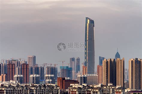远眺CBD武汉中心高清图片下载-正版图片500924389-摄图网