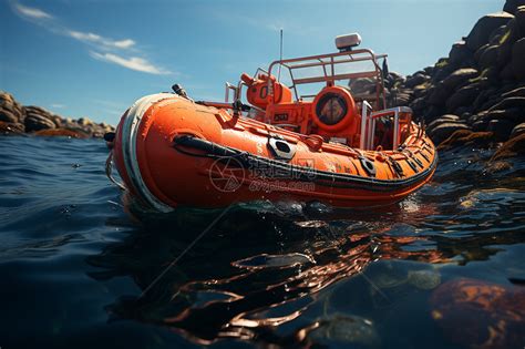 橙色的海上救援生命之舟高清图片下载-正版图片502418701-摄图网