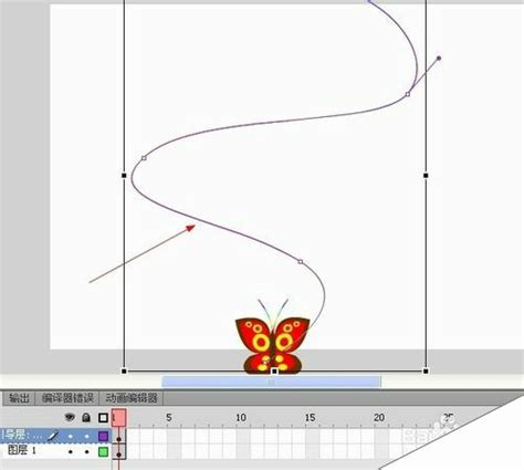 Flash引导层动画实例：引导线制作飞舞的蝴蝶 - Flash教程 | 悠悠之家