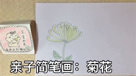 幼儿简笔画作品教程 四君子之菊花的画法 肉丁儿童网