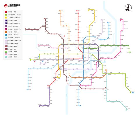 最新版上海地铁全网示意图(附18条地铁线站点一览）- 上海本地宝