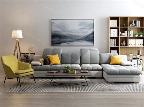 卫诗理现代美式简约实木皮沙发客厅欧式沙发三人位茶几组合Y7新品-美间设计