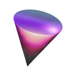 3d pink metal neon gradient cone render Royalty Free Vector