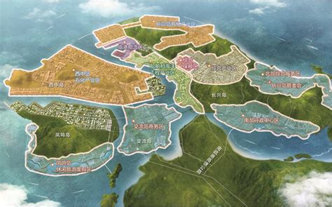 长兴岛规划3dmax 模型下载-光辉城市