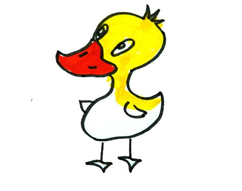 可爱的小黄鸭怎么画好看 简单又漂亮的小黄鸭绘制教程-露西学画画