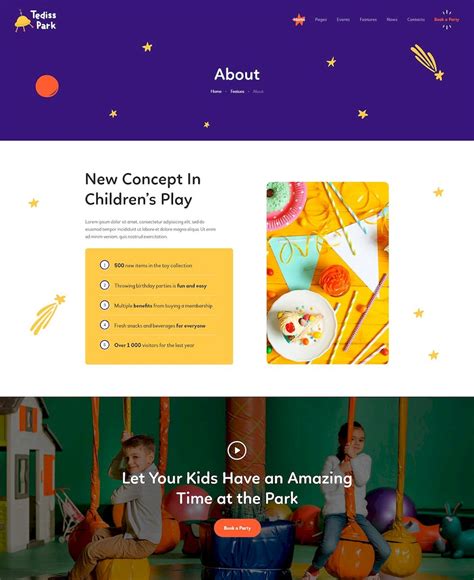 现代多功能的儿童主题网站设计模板 - 25学堂