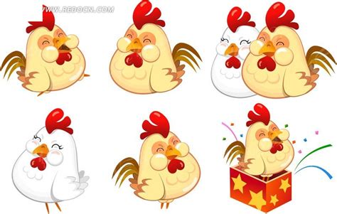卡通小鸡矢量素材AI免费下载_红动中国
