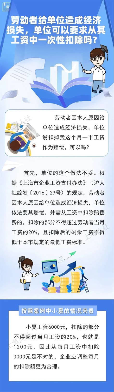 【民企法务微窗】劳动者给单位造成经济损失，单位可以要求从其工资中一次性扣除吗？_澎湃号·政务_澎湃新闻-The Paper