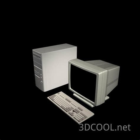 电脑一套 3D模型 免费下载 - 3DCOOL 3D酷站