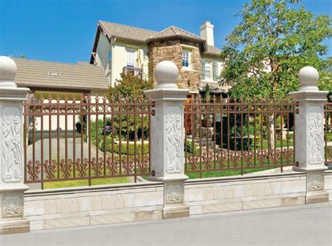 铝合金围栏，铝合金仿木花园围栏，小庭院金属铝艺仿木围栏-建材网