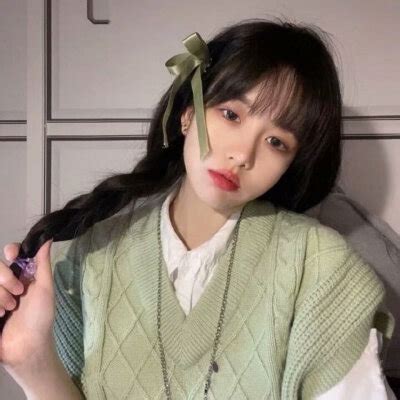 非主流绿色背景头像