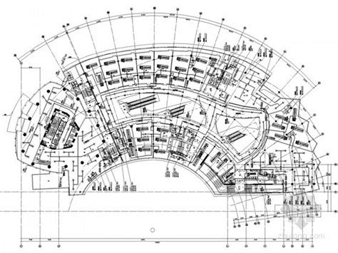 2+2夹层扇型博物馆扩大工程CAD建筑初步设计方案图-入口大楼梯及坡道_土木在线