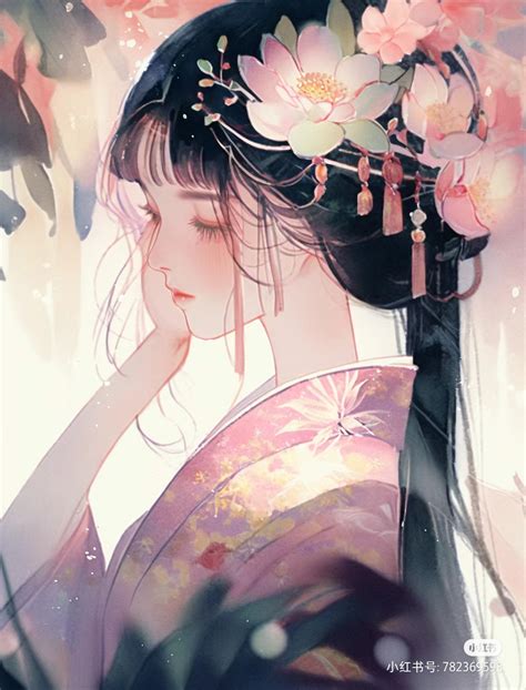 清冷蓝色头像女生动漫古风