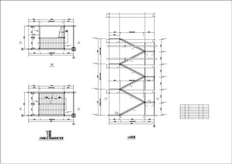 某钢结构楼梯CAD施工图纸_土木在线