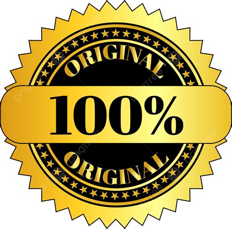 100 Original Mark Vector, 100 Original Product, Golden, Original PNG ...