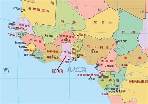 西非地图图片