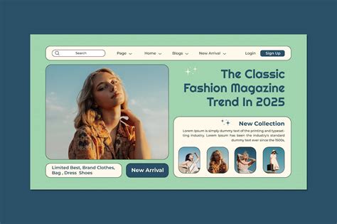 时尚潮流网站设计PSD模板 Fashion Trend Website Header – 设计小咖