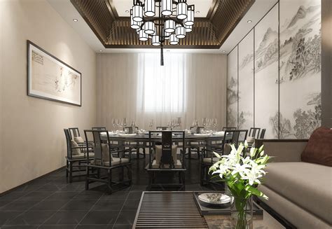 新中式餐饮包间 - 效果图交流区-建E室内设计网