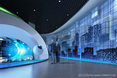5G智能科技展厅3D设计效果图|三维|建筑/空间|一术设计_原创作品-站酷ZCOOL