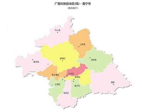 南宁市详细地图,放大,青秀区_大山谷图库