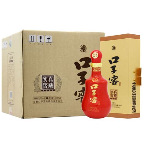 口子窖5年型46度500ML*6瓶纯粮白酒节日送礼宴请整箱装内附礼袋