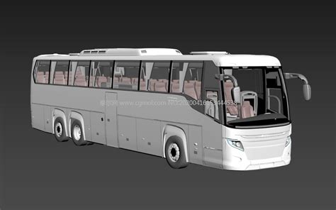 大巴车,旅游大巴3D模型素模_汽车模型下载-摩尔网CGMOL