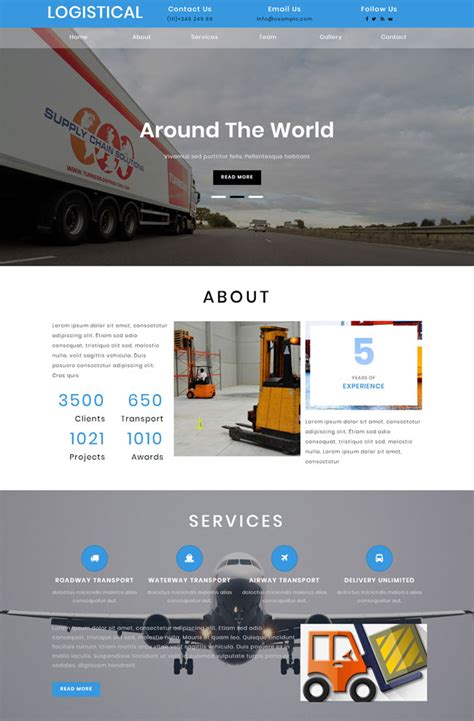 货运服务行业公司宣传网站模板