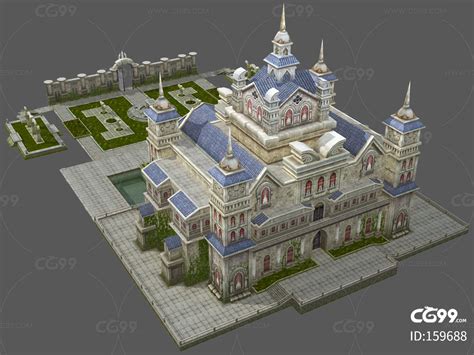 宫殿 中世纪 城堡 贵族 欧美风 写实类 手绘场景模型-cg模型免费下载-CG99