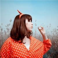 非主流头像带发卡