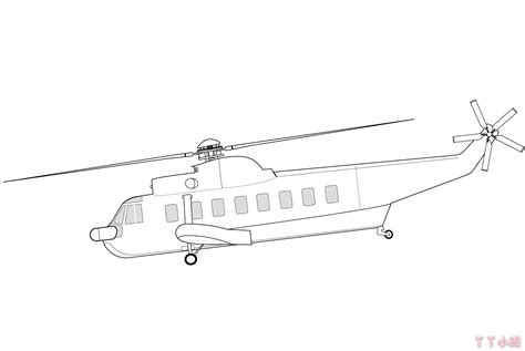 怎么画直升机简笔带步骤简单又好看素描 - 丫丫小报