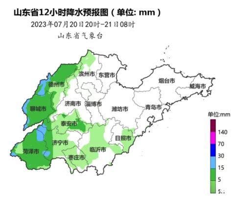 夜间最低气温：鲁中山区22℃左右，其他地区24℃左右。