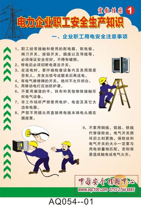 电工作业安全宣传挂图-AQ726