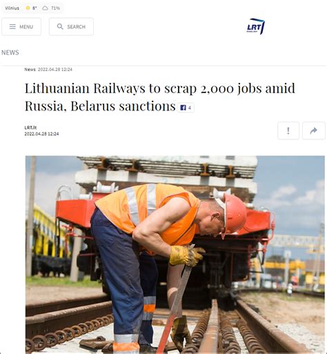 西方制裁俄白，立陶宛铁路员工“躺枪”了|白俄罗斯|立陶宛|俄罗斯_新浪新闻