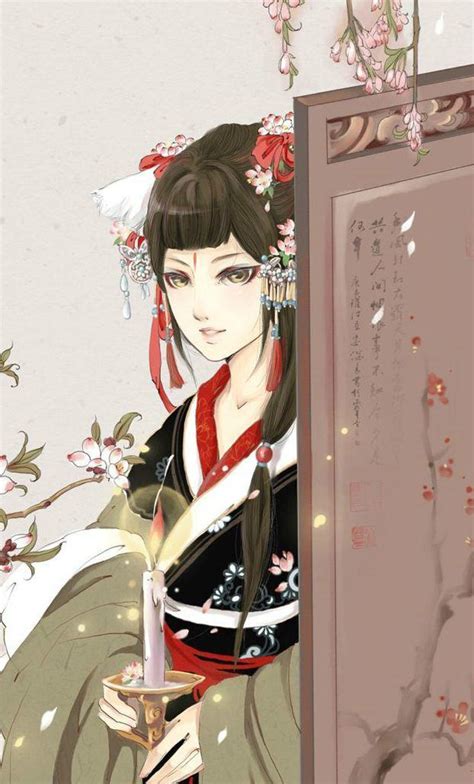 白头发女生古风动漫头像
