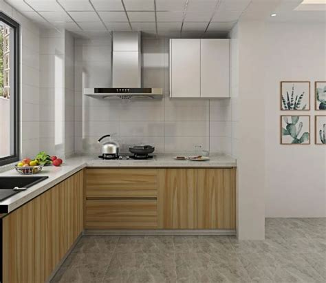 厨房以墨绿色的橱柜再融合白色互相搭配，看起来整洁而又明亮，个性而不失大气-家居美图_装一网装修效果图