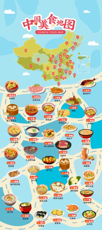 中国美食分布图高清,(第2页)_大山谷图库