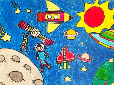 探索太空的宇宙飞船简笔画画法图片步骤（儿童画简笔） - 有点网 - 好手艺