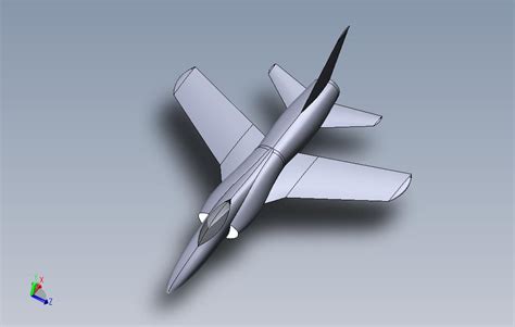 F-11虎式战斗机_SOLIDWORKS 2014_模型图纸免费下载 – 懒石网
