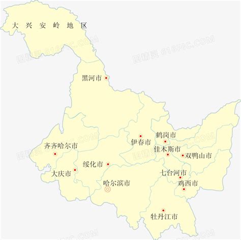 黑龙江地图简图_黑龙江地图_初高中地理网