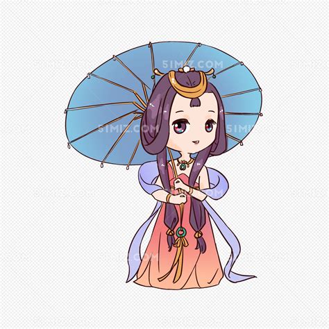 q版人物古风简笔画图片