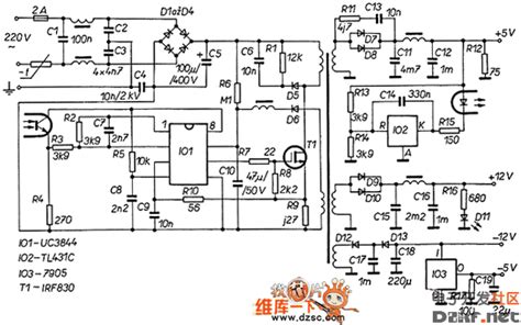 UC3844的60W开关电源电路图