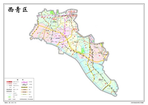天津市西青区地图图片