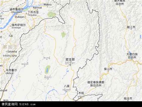 克钦邦地图图片