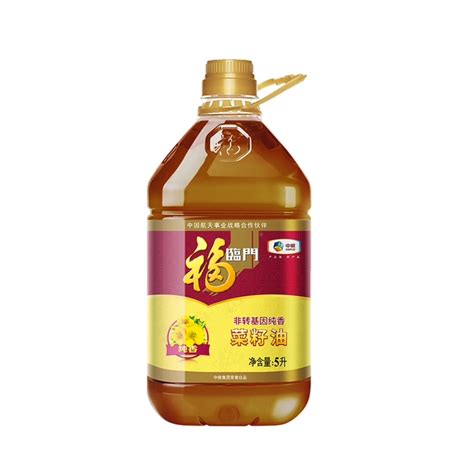 福临门纯香菜籽油5L/桶健康家用桶装菜油食用油非转基因 人气爆款